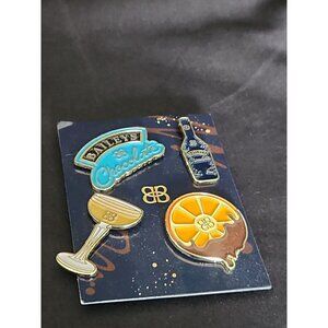 Set of 4 Chocolate Baileys Themed Enamel Lapel Pins Flare